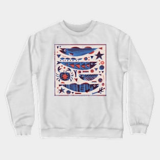 Halftone Fish Crewneck Sweatshirt